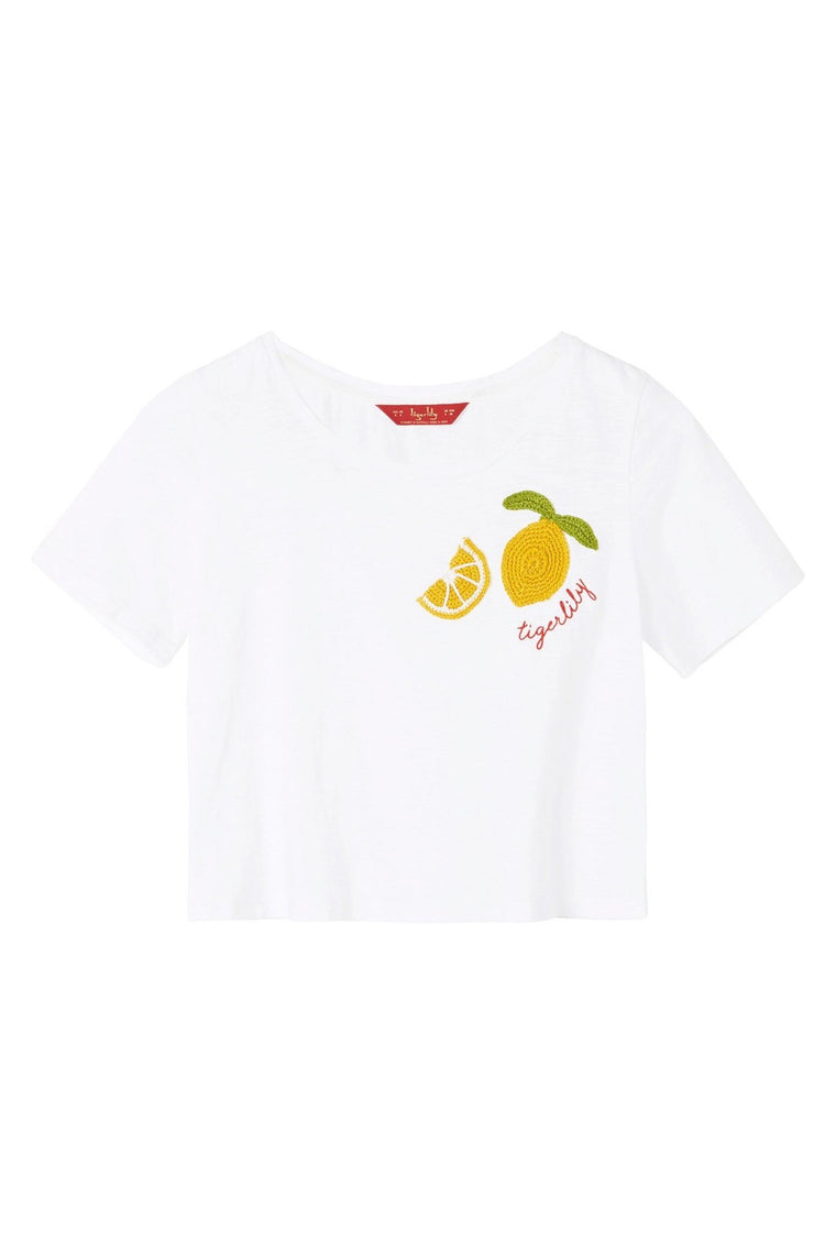 Lemonia Cropped Tee - White