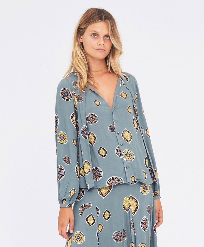 Tigerlily Matisse Blouse Top - Blue