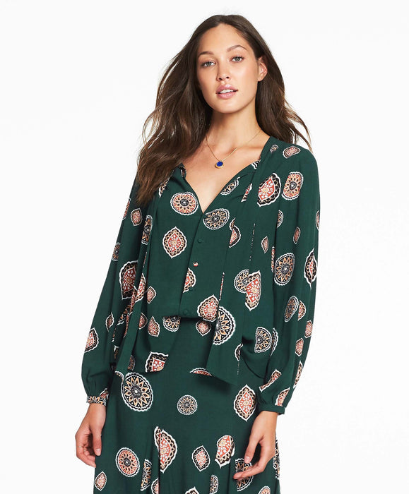 Tigerlily Matisse Blouse Top - Emerald