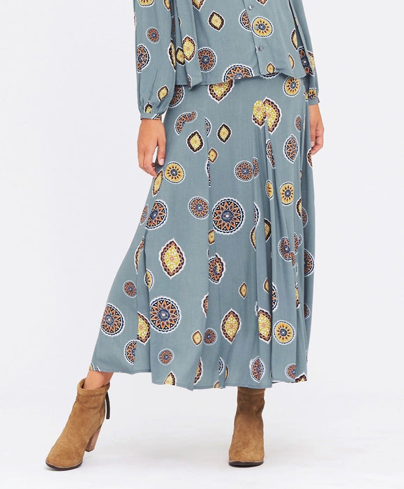 Tigerlily Matisse Maxi Skirt - Blue