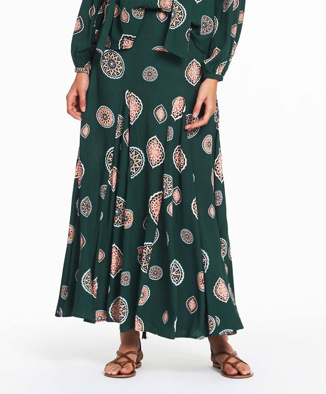 Tigerlily Matisse Maxi Skirt - Emerald