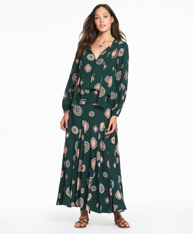 Matisse Maxi Skirt - Emerald