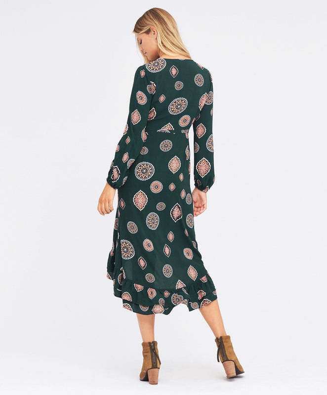 Matisse Wrap Dress - Emerald