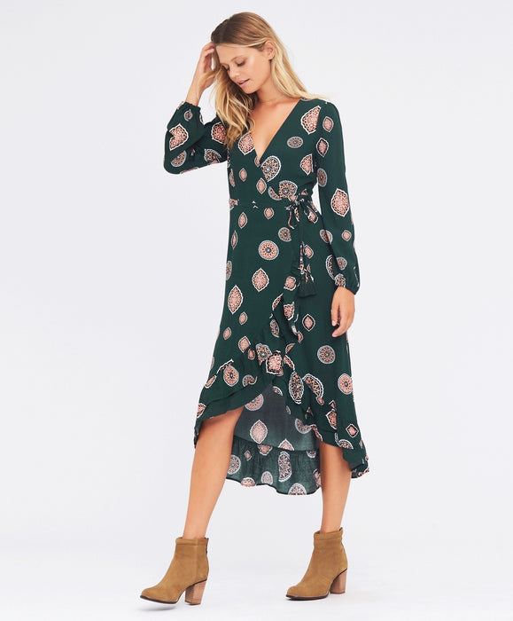 Matisse Wrap Dress - Emerald