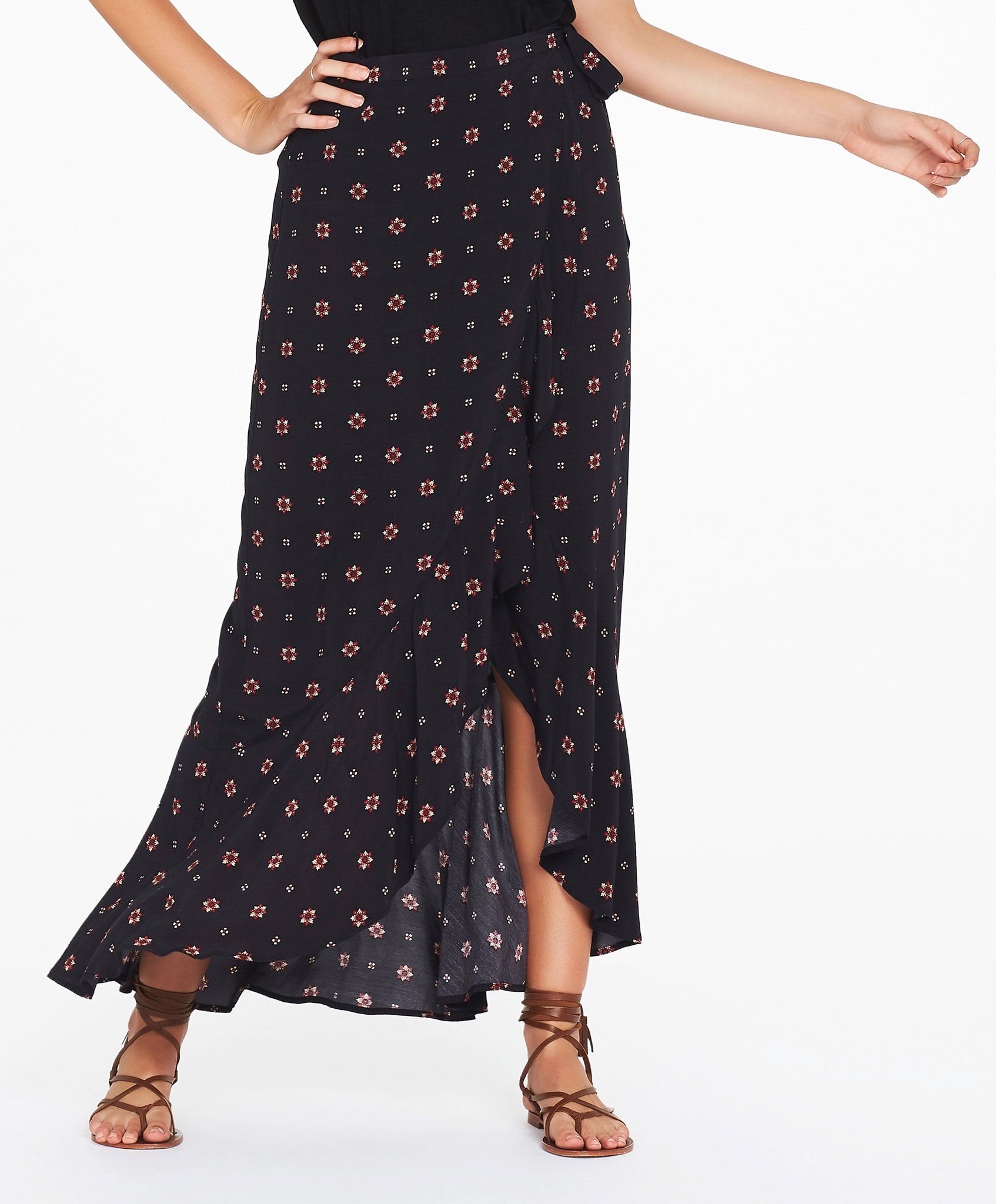 Tigerlily Morisot Maxi Skirt - Charcoal