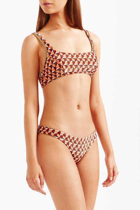 Nathalie Reversible Crop Bikini Top - Multi