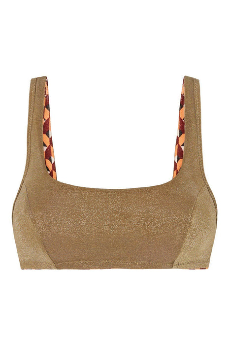 Nathalie Reversible Crop Bikini Top - Multi
