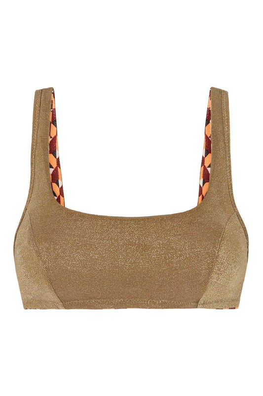 Nathalie Reversible Crop Bikini Top - Multi