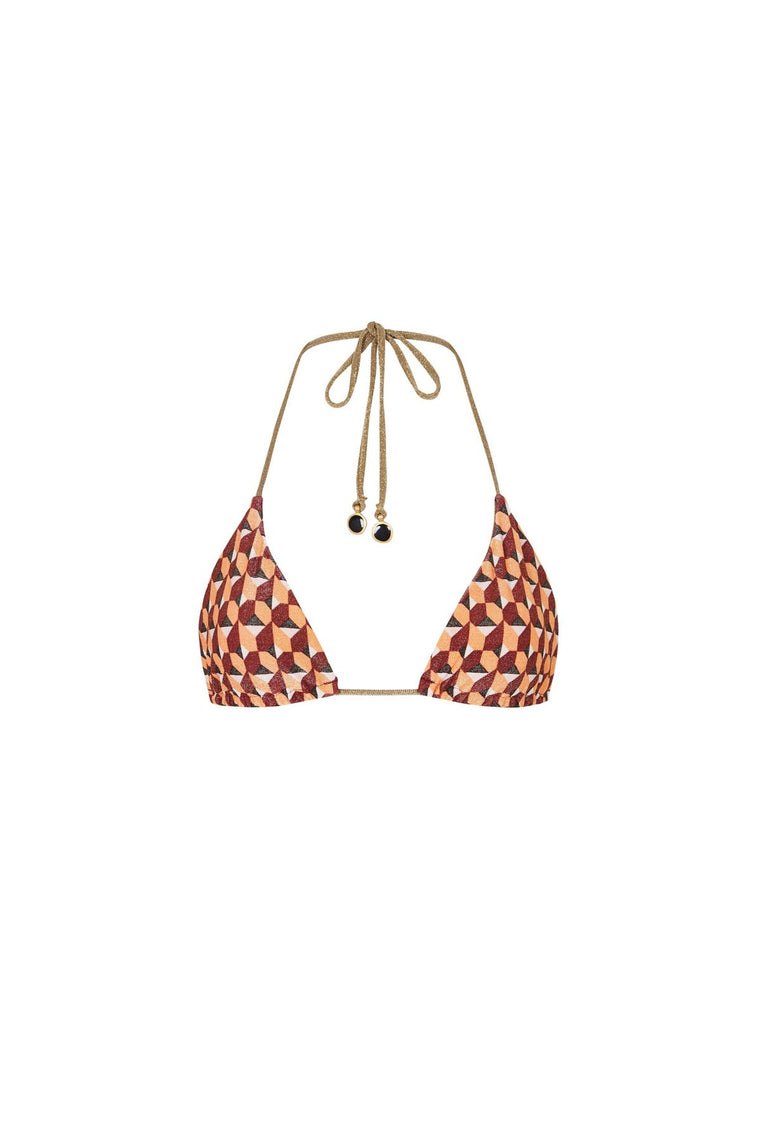 Nathalie Reversible Tara Tri Bikini Top - Multi