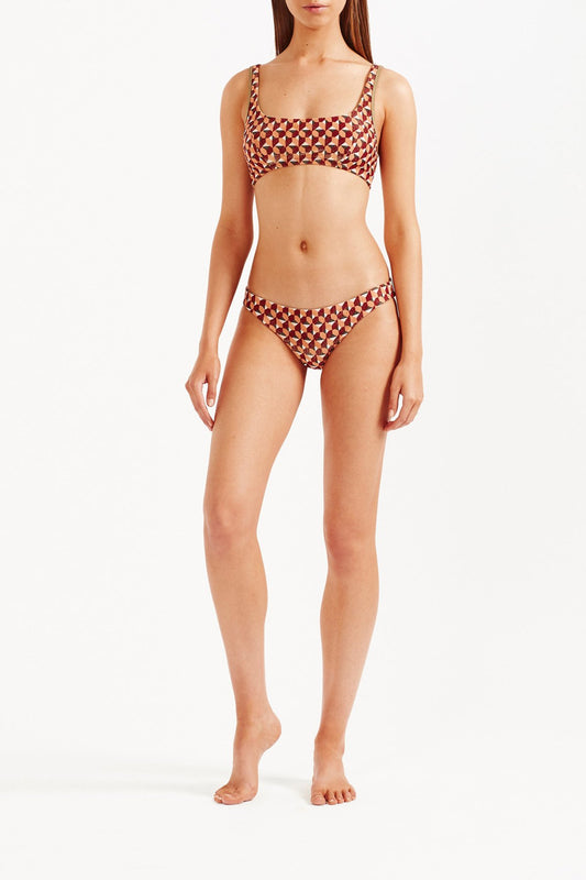 Nathalie Reversible Tiger Bikini Pant - Multi