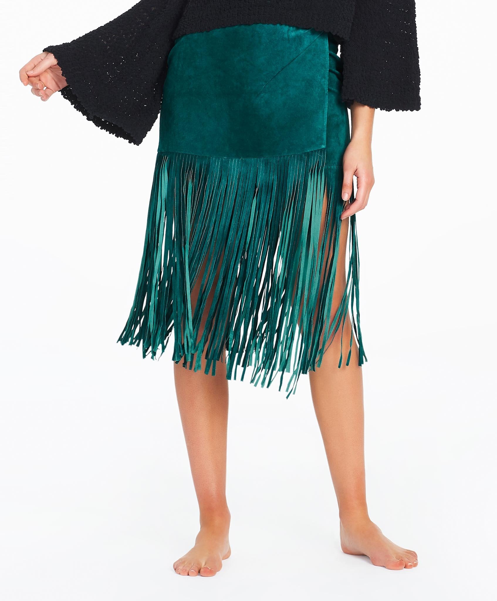 Noto Midi Skirt - Emerald