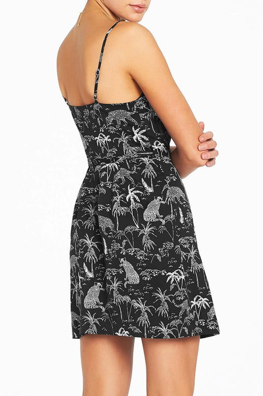 Ortygia Wrap Mini Dress - Black