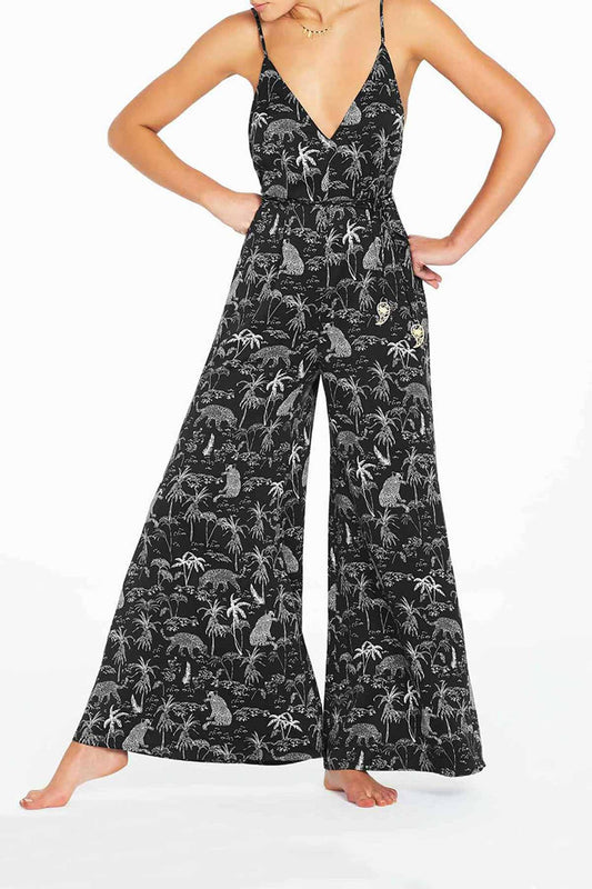 Tigerlily Ortygia Wide Leg Jumpsuit - Black