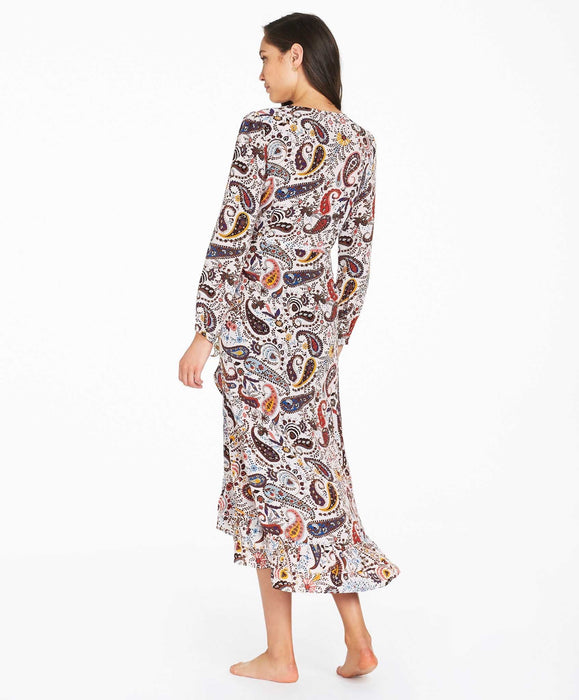 Palermo Wrap Midi Dress - Shell