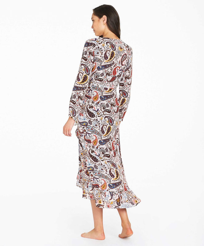 Palermo Wrap Midi Dress - Shell