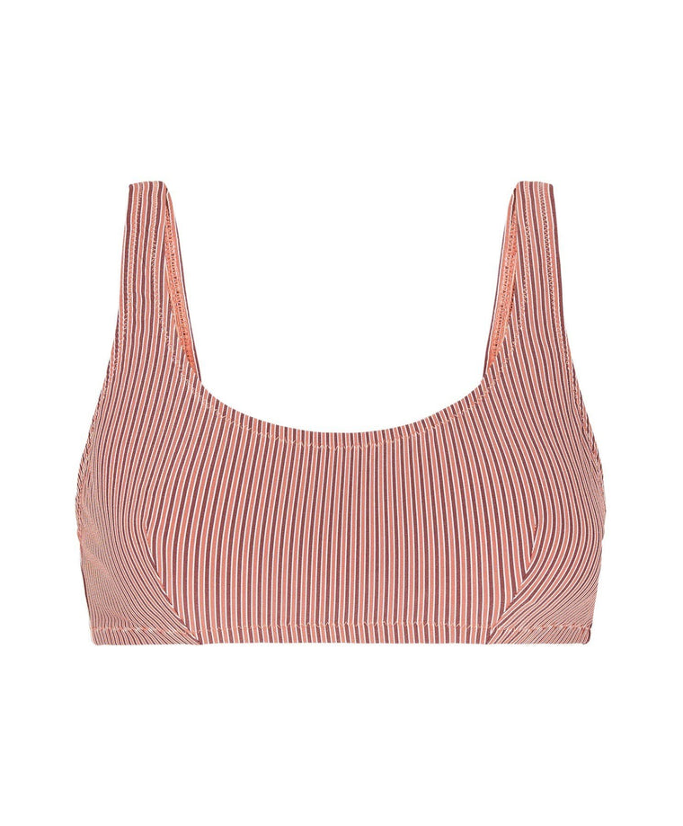 Palermo Stripe Scoop Bra Bikini Top