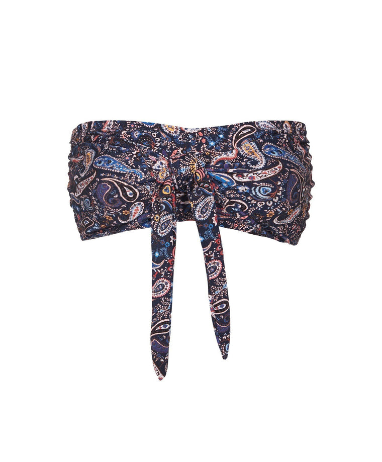 Palermo Wrap Tie Bikini Top - Indigo