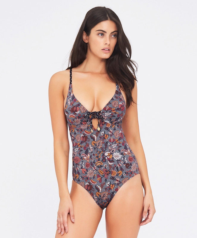 Tigerlily Paradis Elle One Piece Swimsuit - Chambray