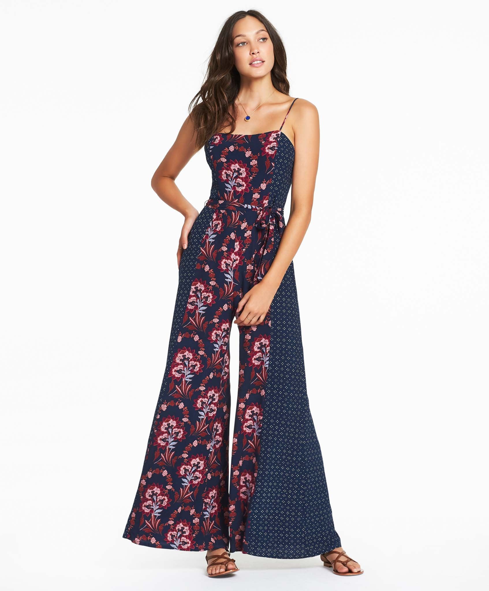 Tigerlily Paradis Wide Leg Jumpsuit - Patchwork