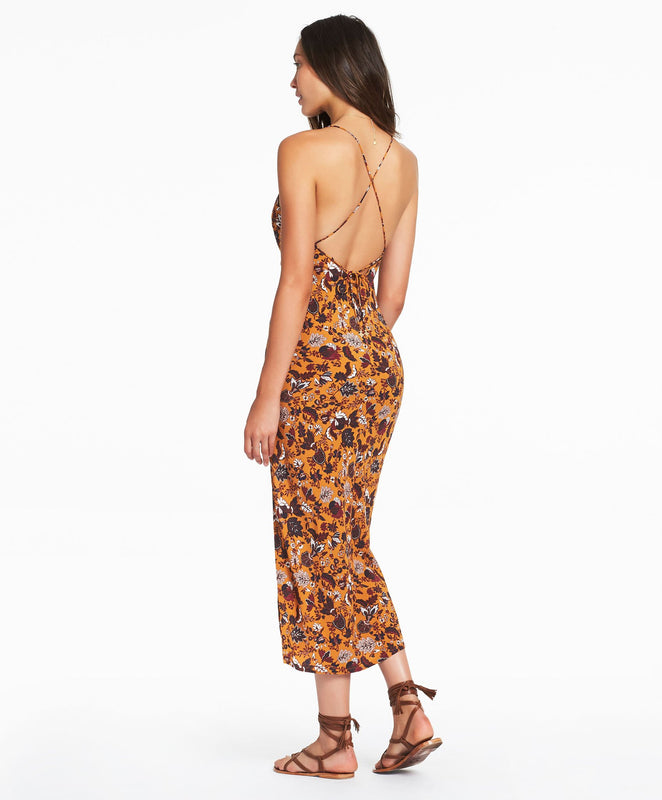 Paradis Strappy Dress - Mustard