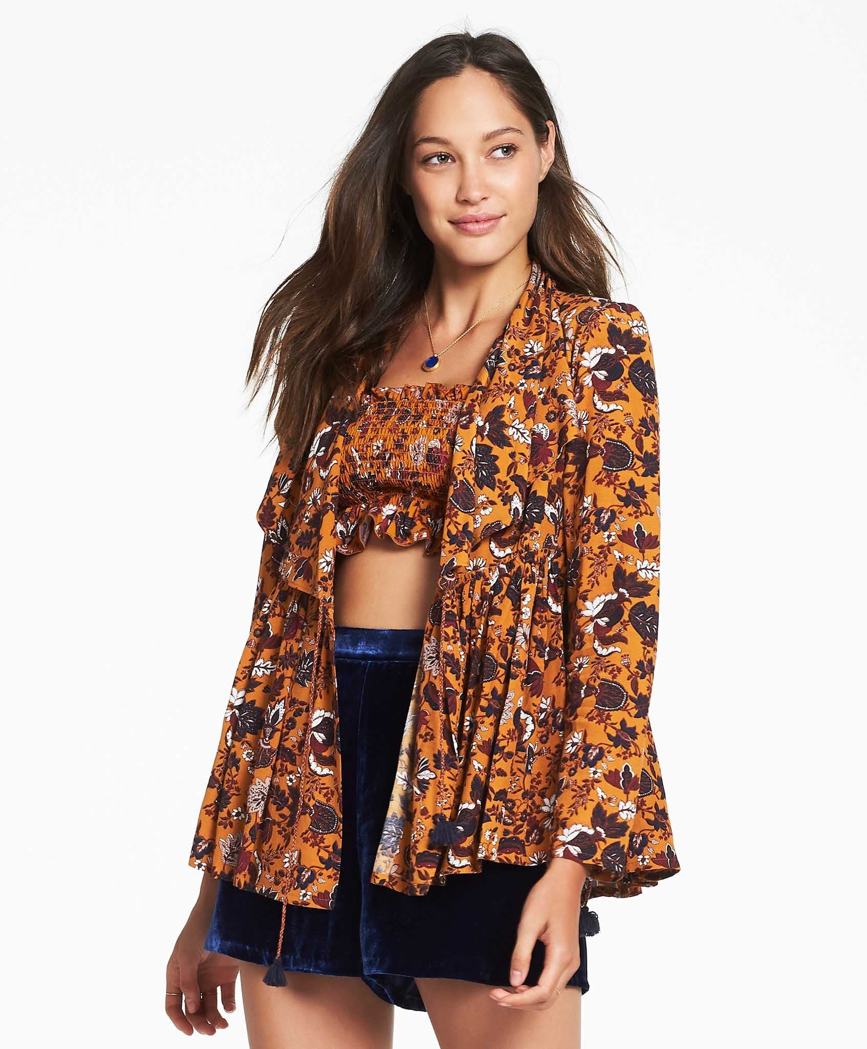 Tigerlily Paradis Womens Jacket - Mustard