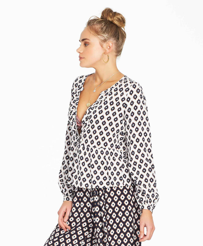 Parisa Blouse Top - White
