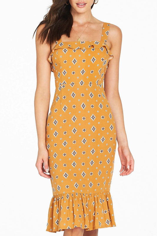 Sadaf Midi Dress - Mustard