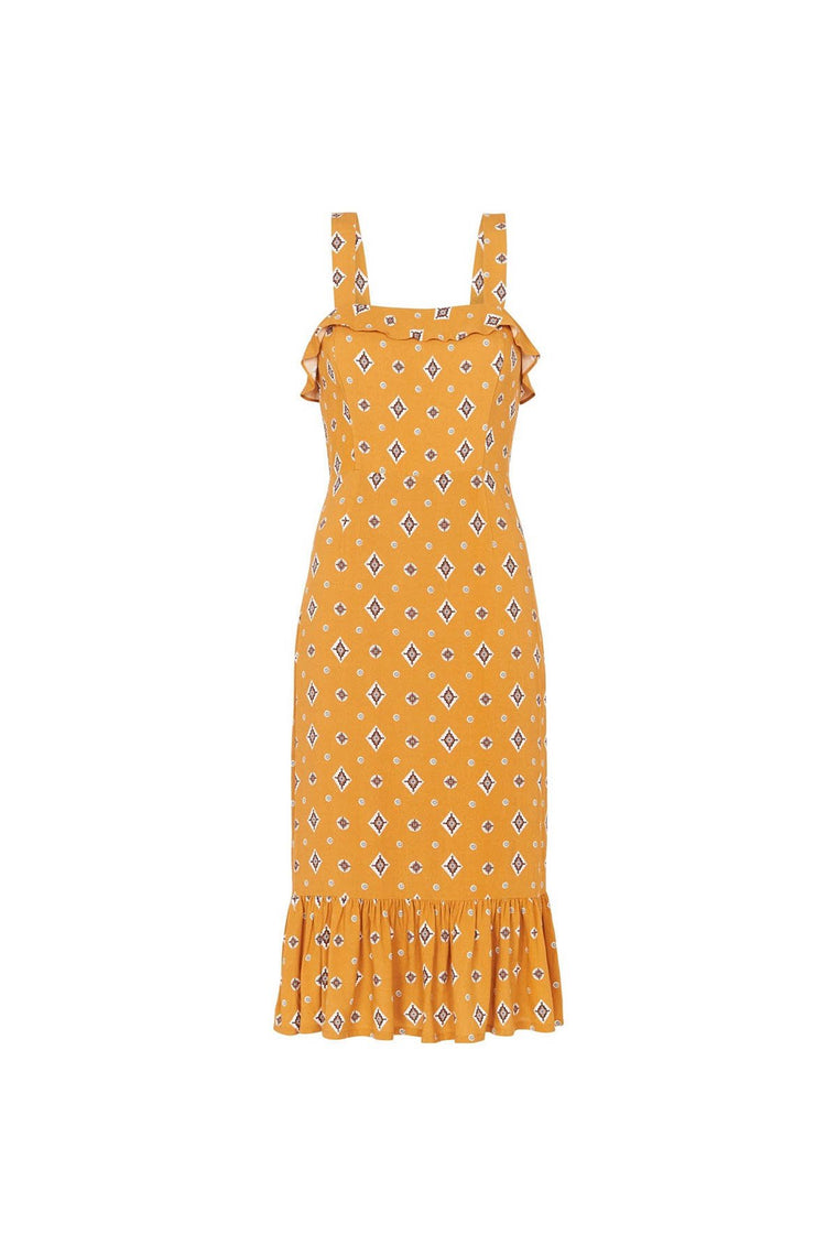 Sadaf Midi Dress - Mustard