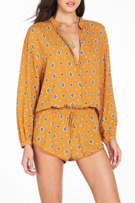 Sadaf Playsuit - Mustard