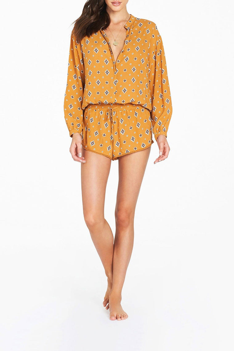 Sadaf Playsuit - Mustard