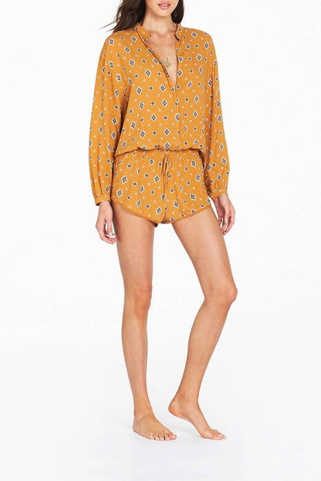 Sadaf Playsuit - Mustard