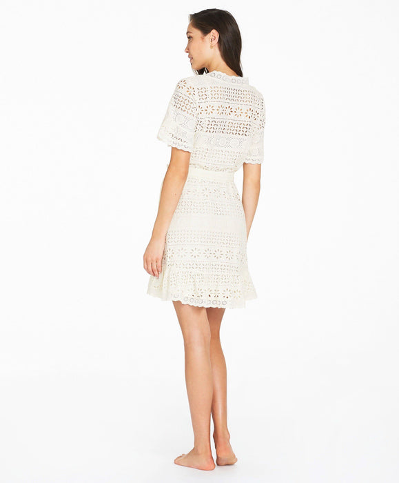 Speranza Wrap Mini Dress - White