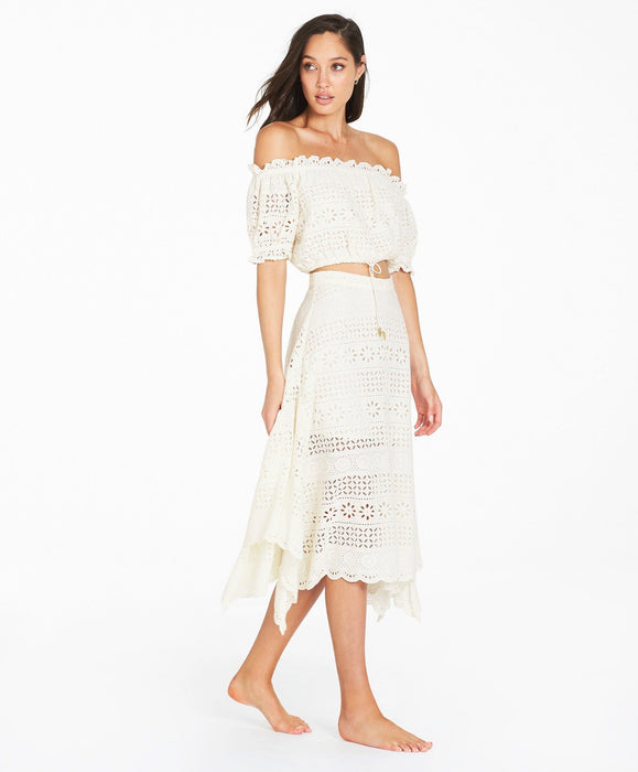 Speranza Midi Skirt - White
