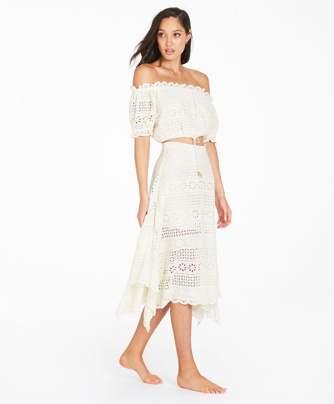 Speranza Midi Skirt - White