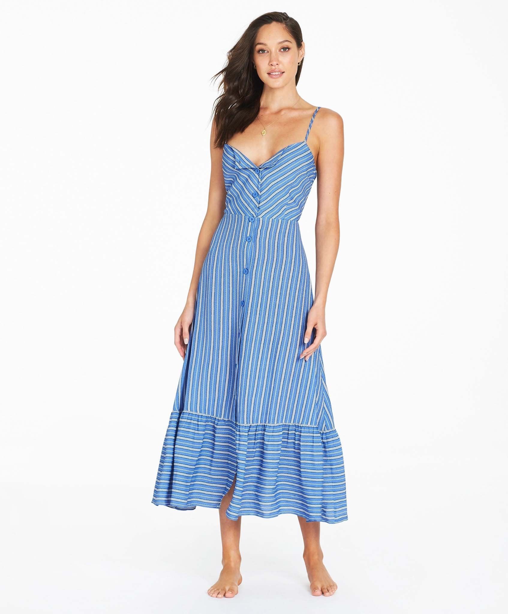 Tigerlily Tabriz Midi Dress - Blue
