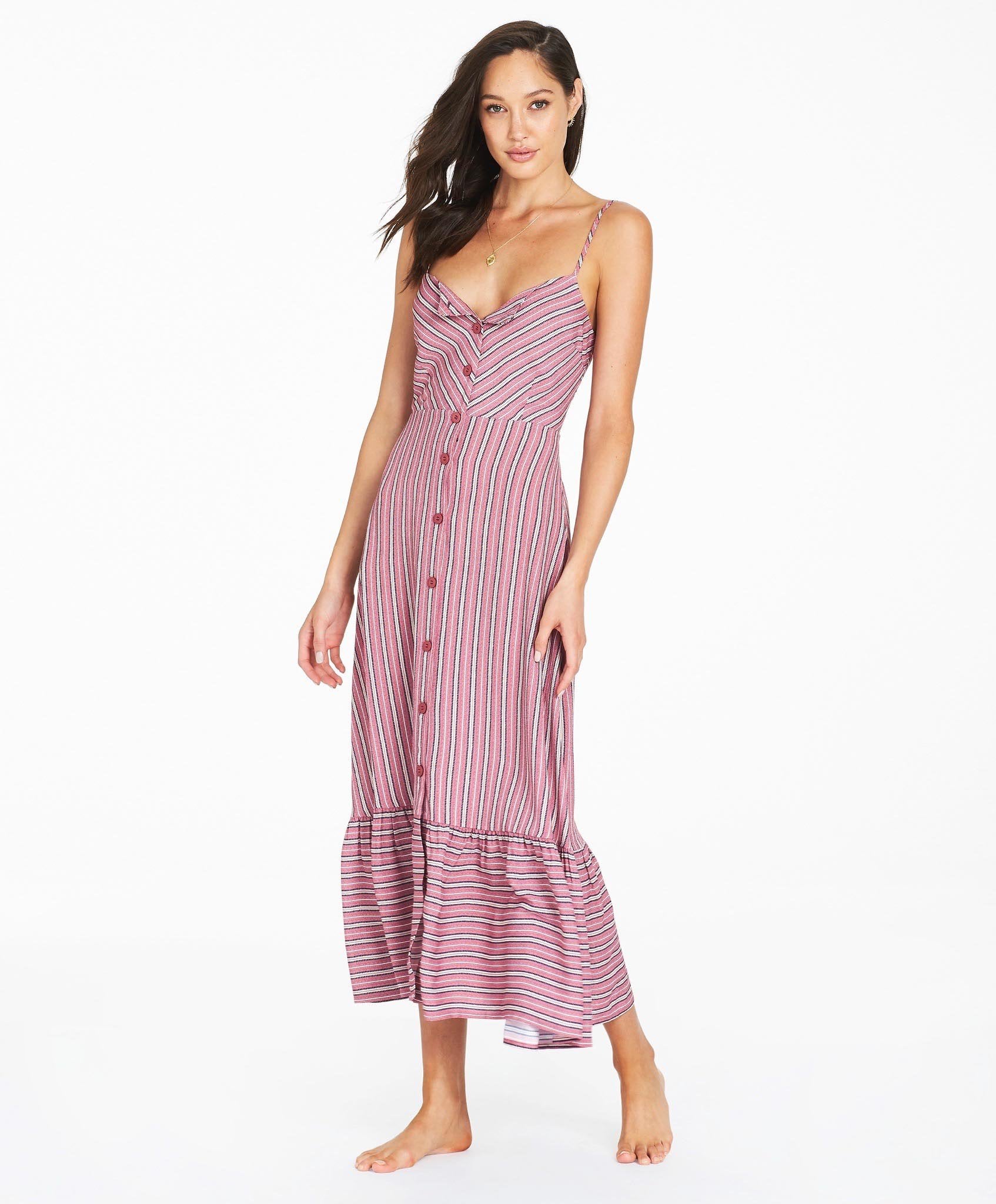 Tigerlily Tabriz Midi Dress - Red