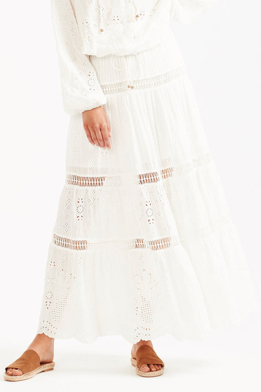 Xanthe Maxi Skirt - White