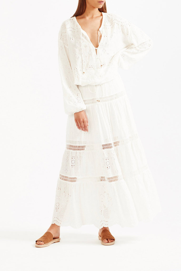 Xanthe Maxi Skirt - White