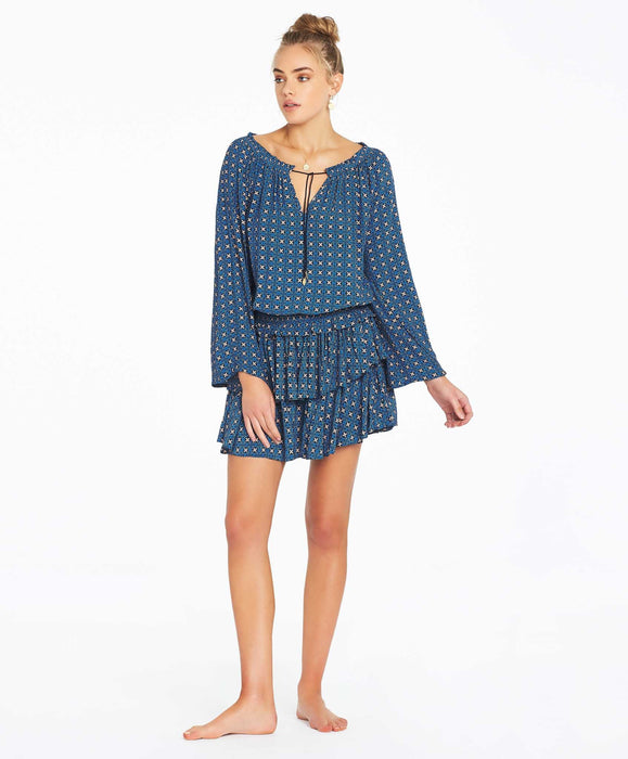 Zareen Ditsy Blouse - Blue