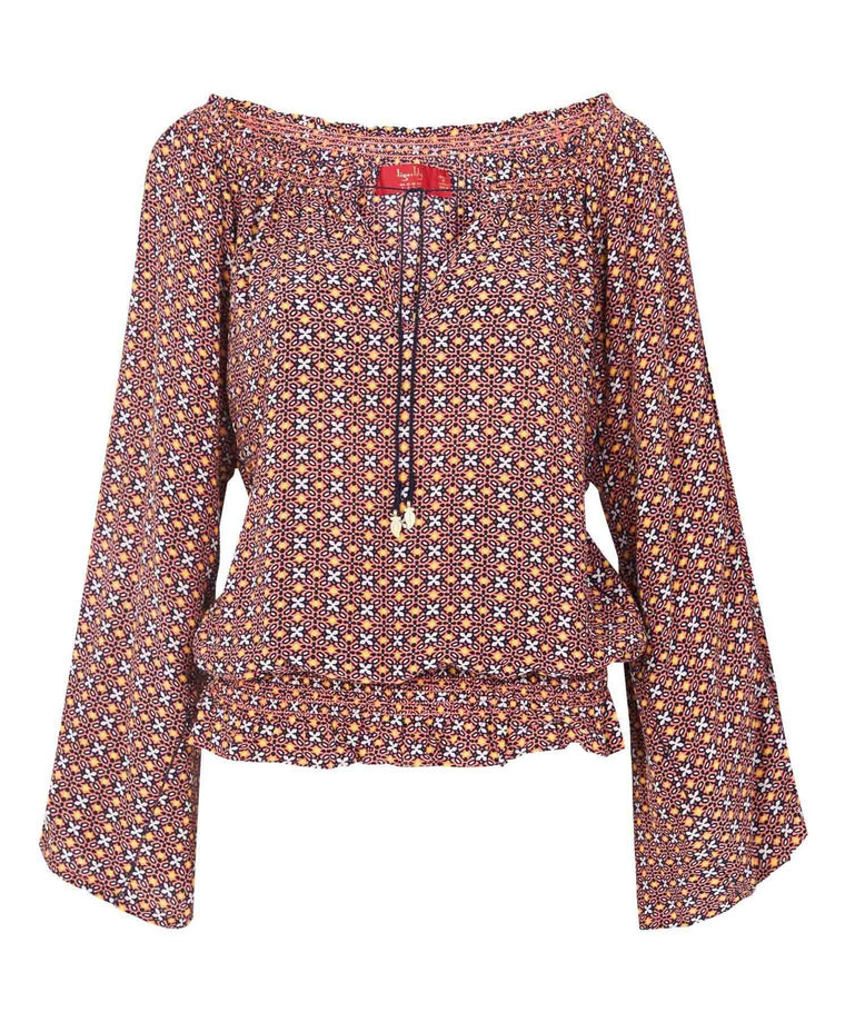 Zareen Ditsy Blouse - Peach