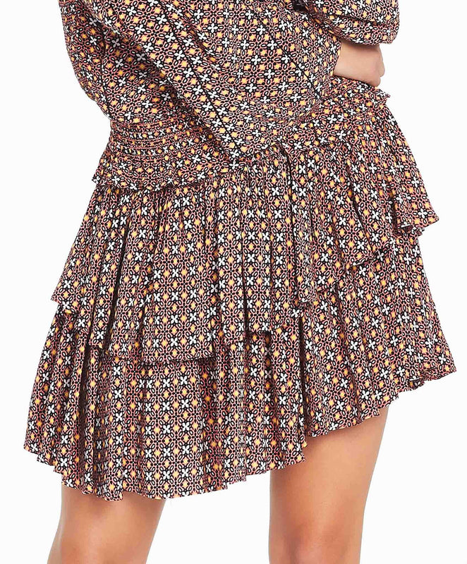 Zareen Ditsy Skirt - Peach