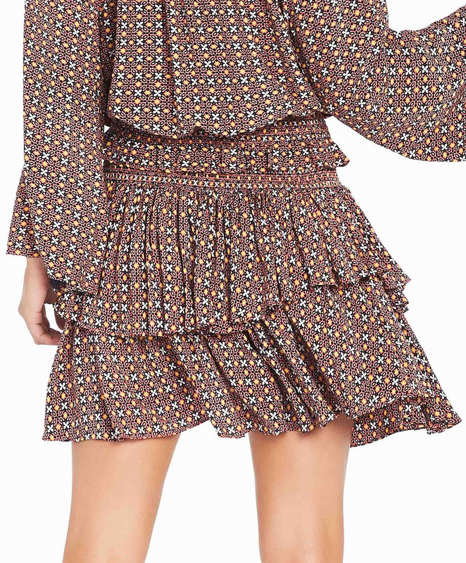 Zareen Ditsy Skirt - Peach