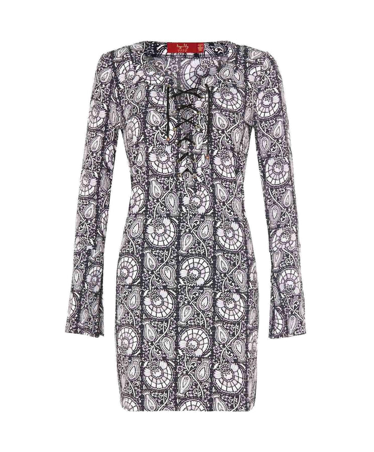 Celesse Longsleeve Jersey Dress - Charcoal